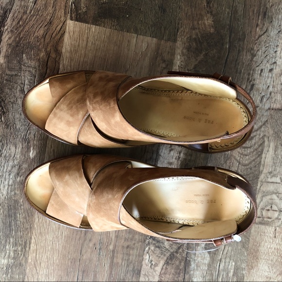 SALE Rag & Bone Sloane Nubuck Platform Sandal Stac - Picture 4 of 8